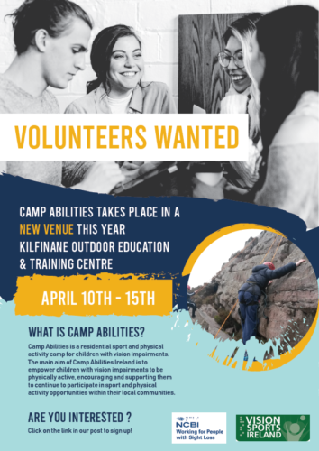 Camp abilities volunteers wanted