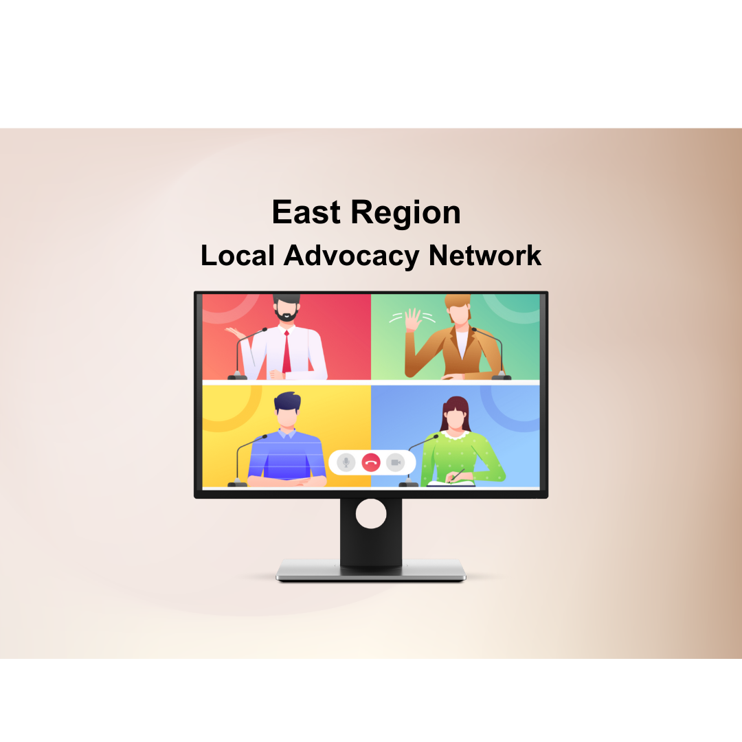 East Region Local Advocacy Network, Image of computer screen with four people on the screen on a virtual meeting