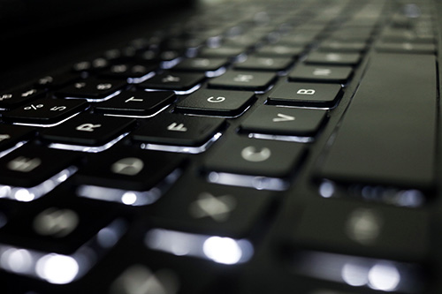 close-up image of a keyboard