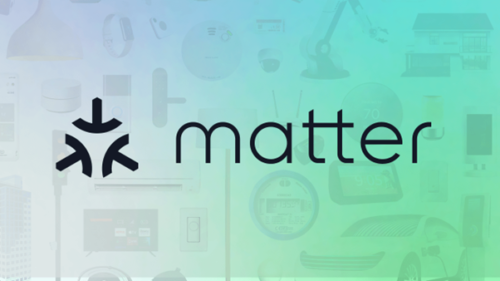 Matter logo consisting of the text "Matter" in black writing to the right of three arrows pointing towards each other
