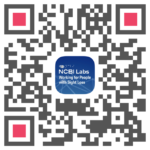 QR code with NCBI Labs logo in the centre