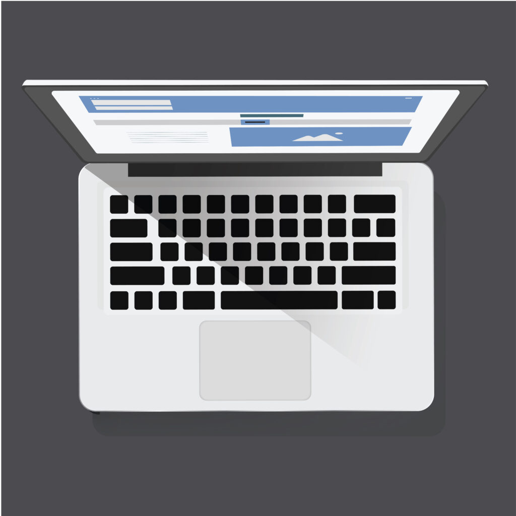 Illustration of computer laptop