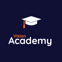 Vision Academy written above a mortar board
